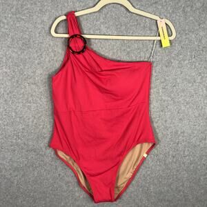 Summersalt One-Shoulder Red Swim One Piece